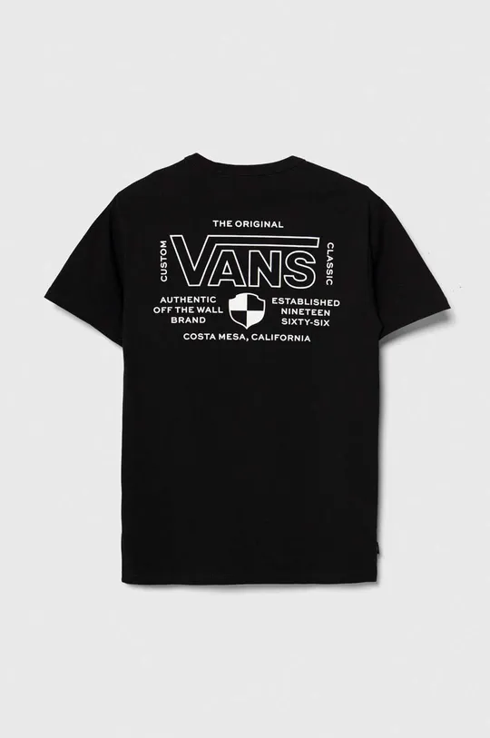 Бавовняна футболка Vans чорний