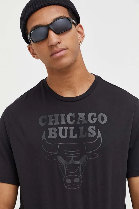 black New Era cotton t-shirt CHICAGO BULLS