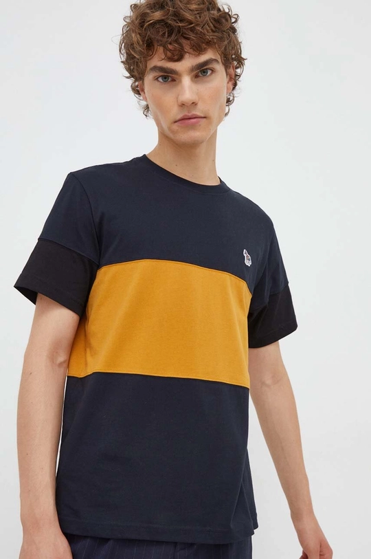 granatowy PS Paul Smith t-shirt bawełniany Męski