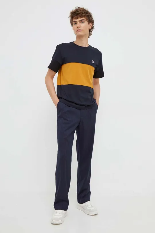 PS Paul Smith t-shirt bawełniany granatowy