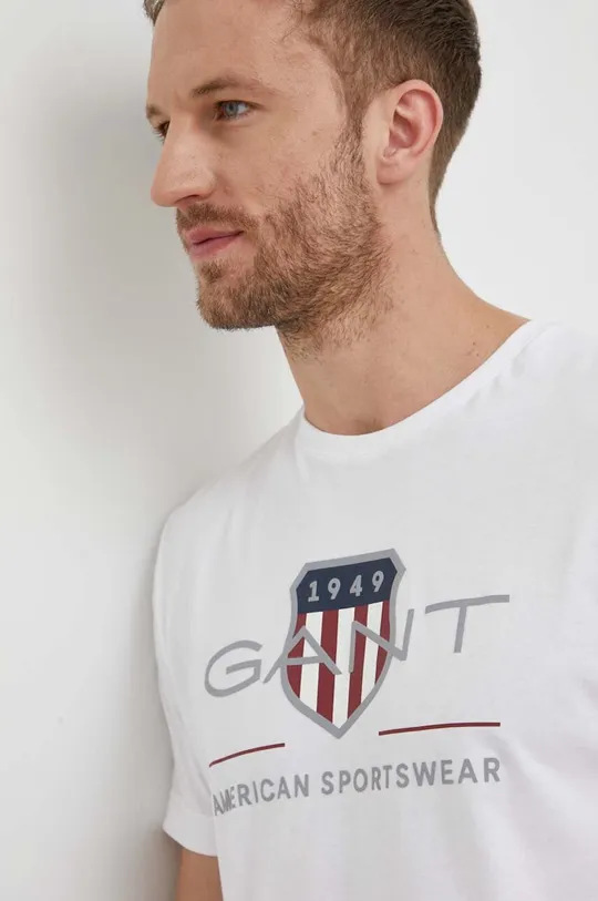 белый Хлопковая футболка Gant