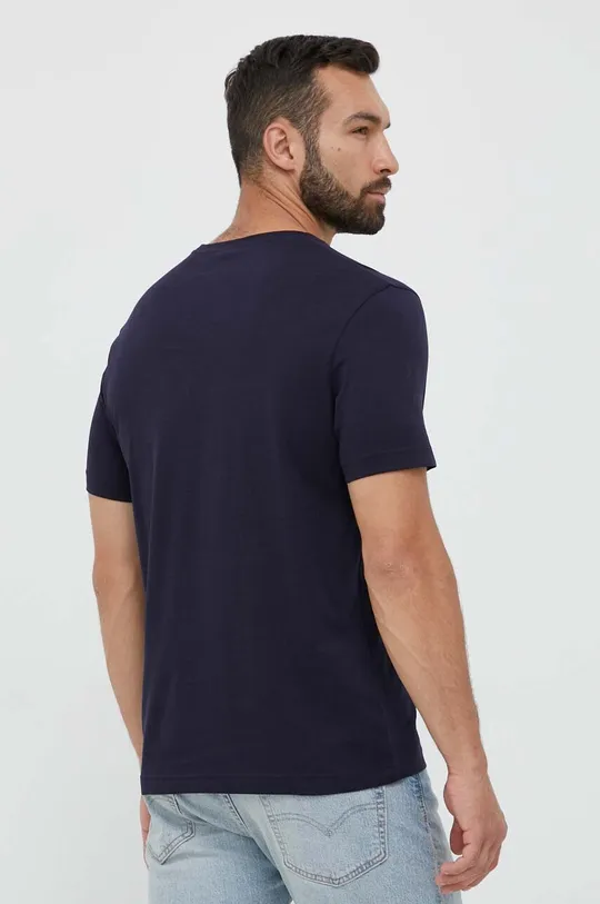Βαμβακερό μπλουζάκι Gant σκούρο μπλε