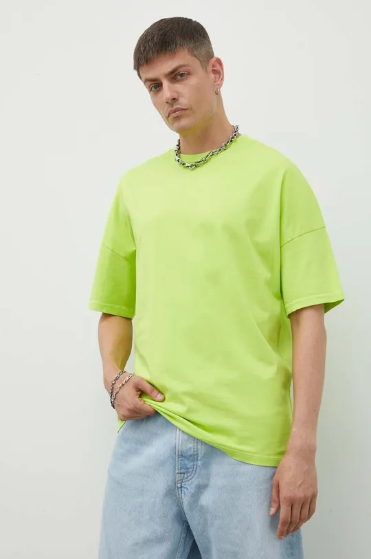 Bombažna kratka majica American Vintage zelena