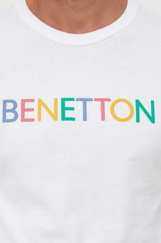 Bombažna kratka majica United Colors of Benetton Moški