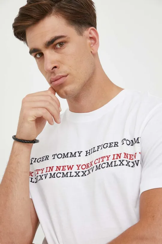 Pamučna majica Tommy Hilfiger bijela