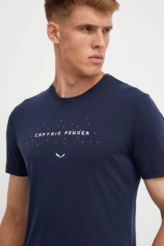 niebieski Salewa t-shirt sportowy Pure Snow Captain Dry