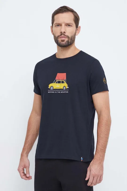 czarny La Sportiva t-shirt Cinquecento