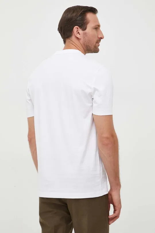 Βαμβακερό μπλουζάκι BOSS λευκό