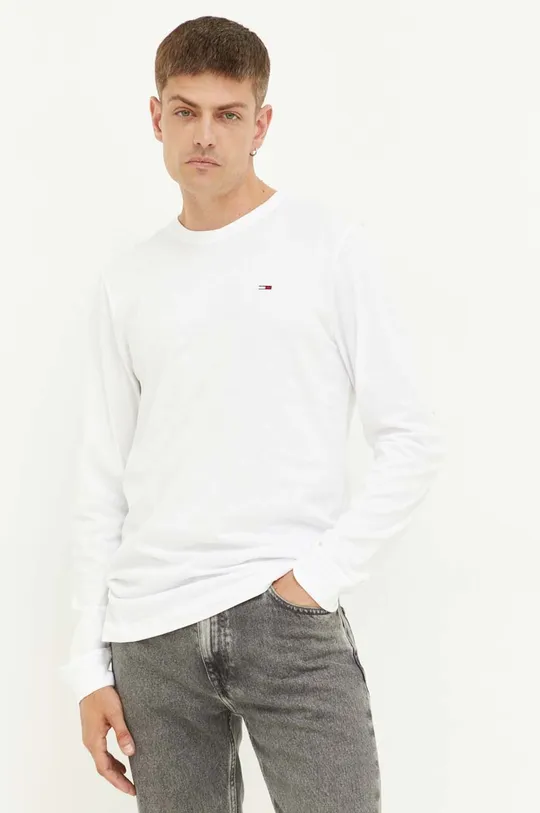 Bavlnené tričko s dlhým rukávom Tommy Jeans 2-pak viacfarebná