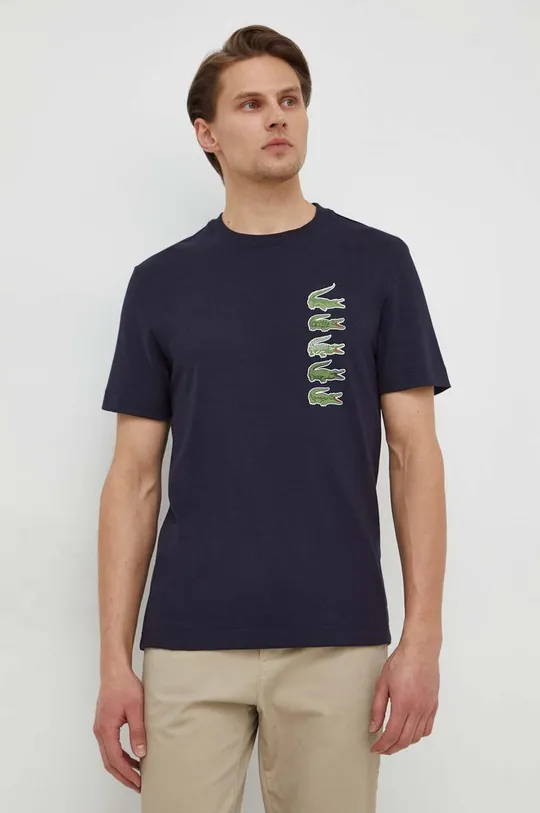 mornarsko plava Pamučna majica Lacoste Muški