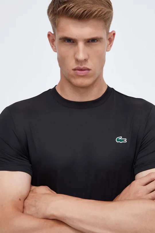 czarny Lacoste t-shirt Męski