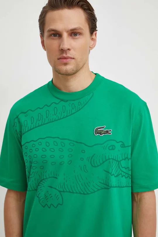 zelená Bavlnené tričko Lacoste Pánsky