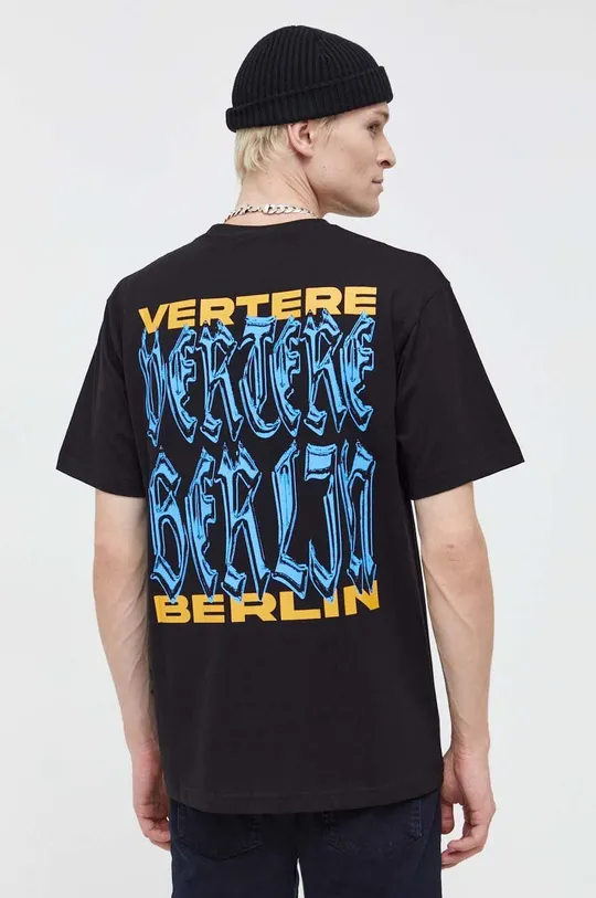 μαύρο Βαμβακερό μπλουζάκι Vertere Berlin Ανδρικά