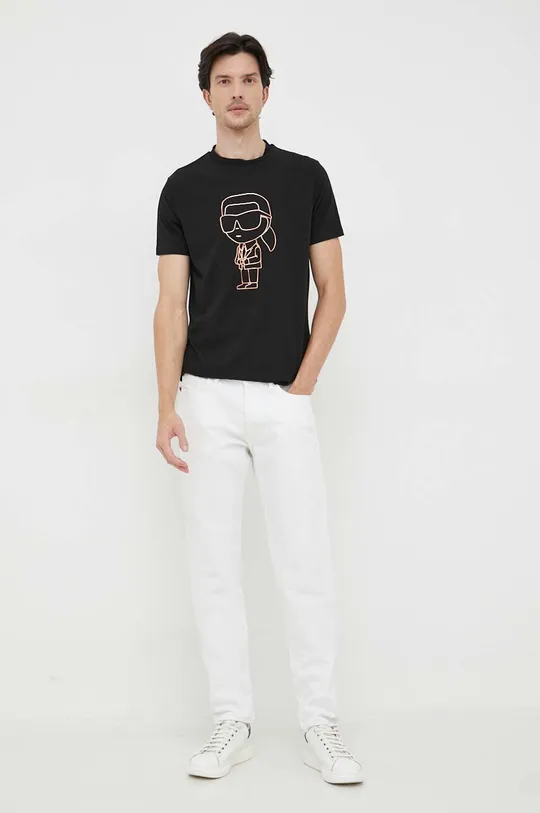 Μπλουζάκι Karl Lagerfeld μαύρο