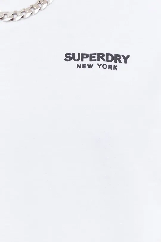 bela Bombažna kratka majica Superdry