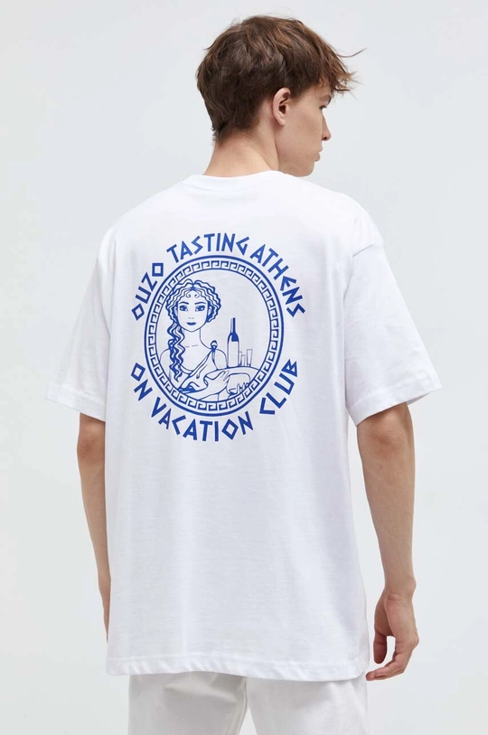 bianco On Vacation t-shirt in cotone Uomo