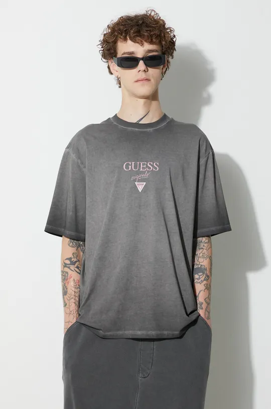Βαμβακερό μπλουζάκι Guess Originals Ανδρικά