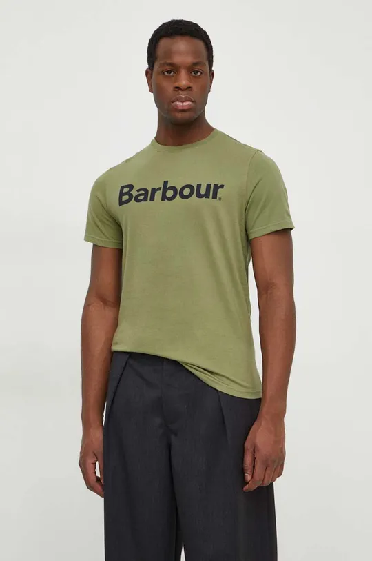 zelená Bavlnené tričko Barbour