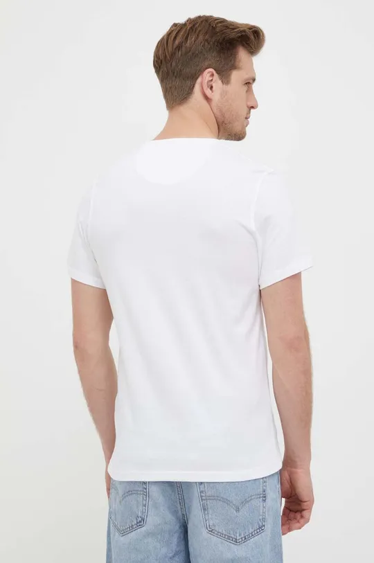 Βαμβακερό μπλουζάκι Barbour λευκό