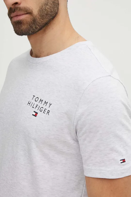 siva Bombažna kratka majica Tommy Hilfiger