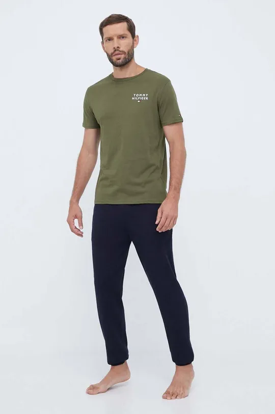 Βαμβακερό t-shirt Tommy Hilfiger πράσινο