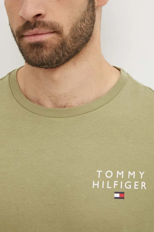 zelena Pamučna homewear majica kratkih rukava Tommy Hilfiger