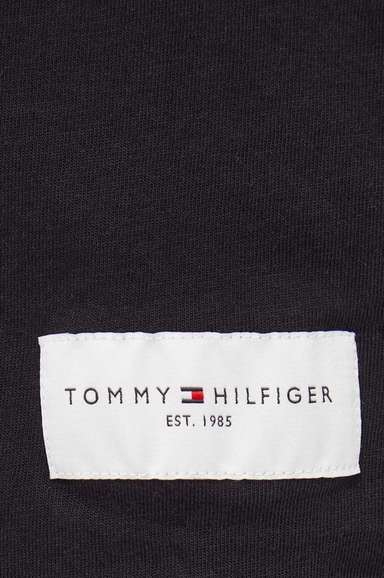 črna Bombažna kratka majica Tommy Hilfiger