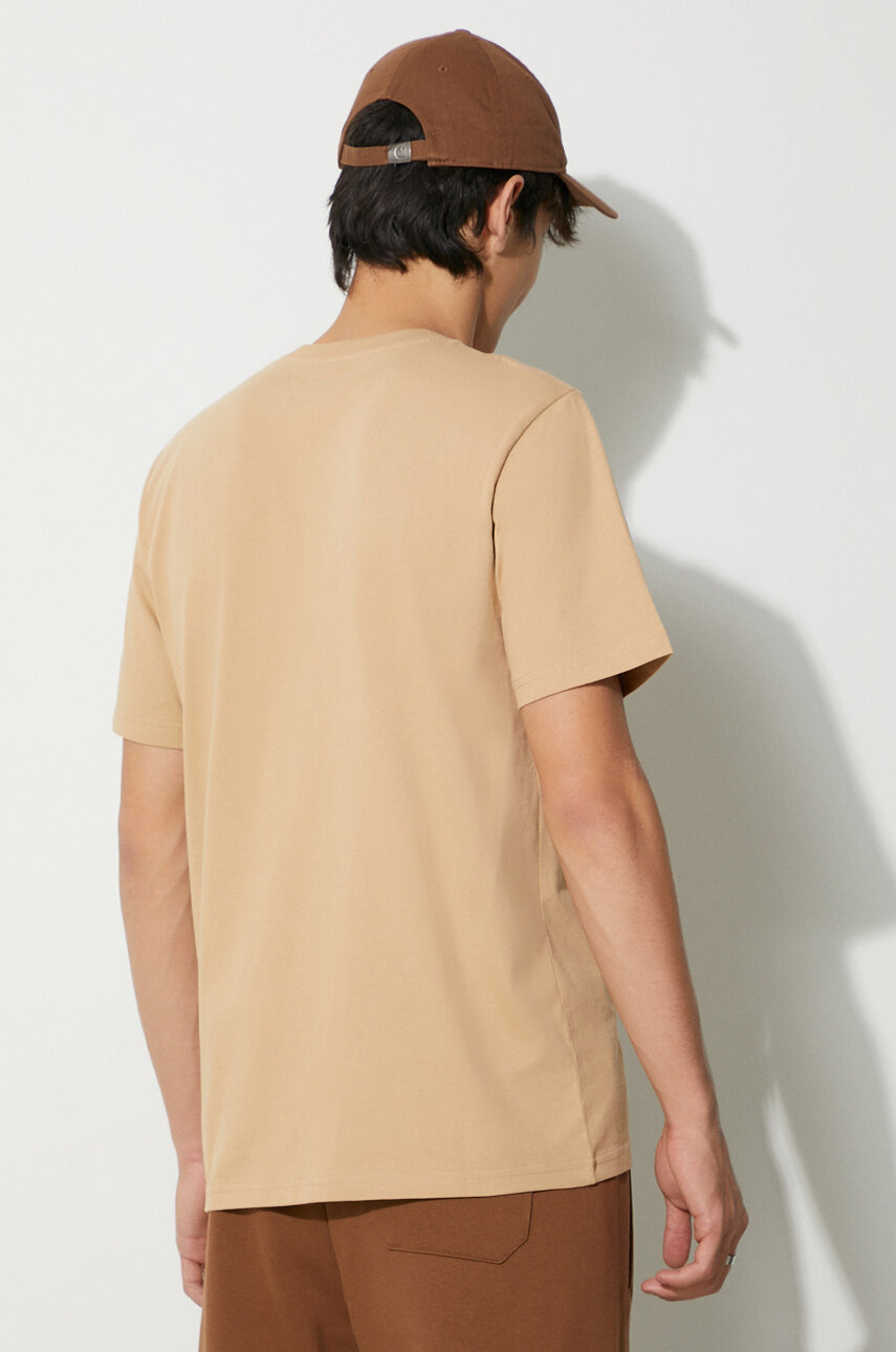 Бавовняна футболка Carhartt WIP чоловічий колір бежевий однотонний ...
