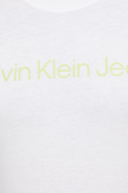 bianco Calvin Klein Jeans t-shirt in cotone