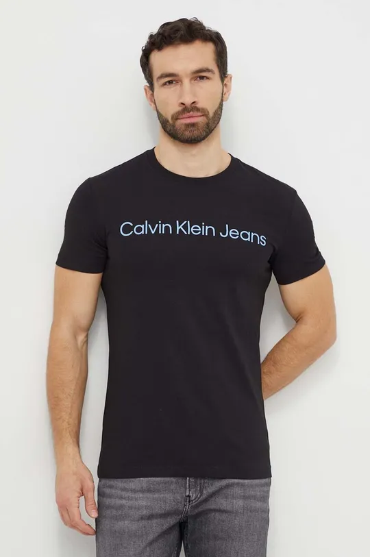 Calvin Klein Jeans t-shirt in cotone nero