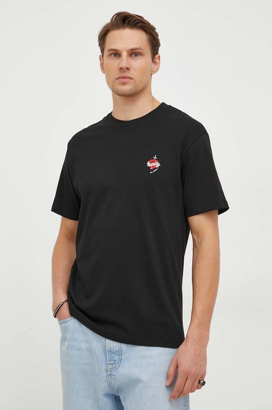 czarny The Kooples t-shirt bawełniany Męski