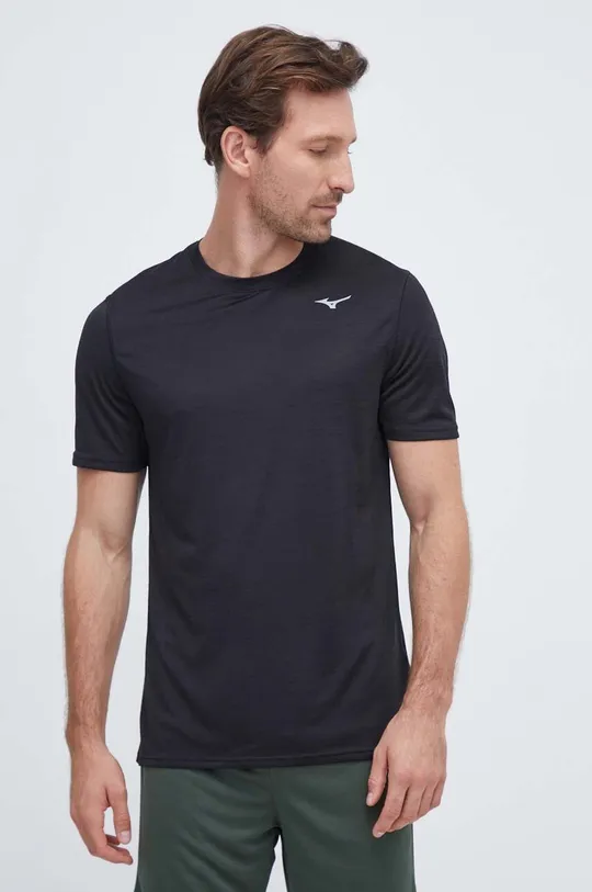 μαύρο Μπλουζάκι για τρέξιμο Mizuno Impulse Ανδρικά