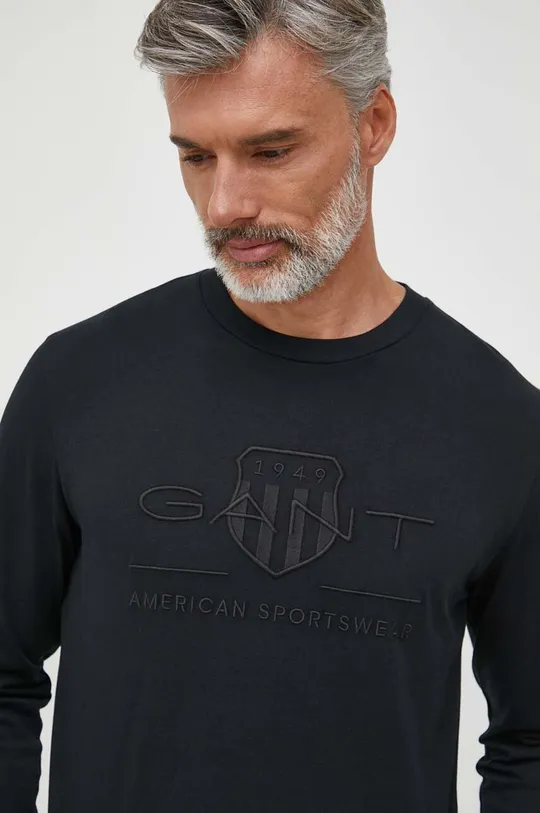 Βαμβακερή μπλούζα με μακριά μανίκια Gant 100% Βαμβάκι