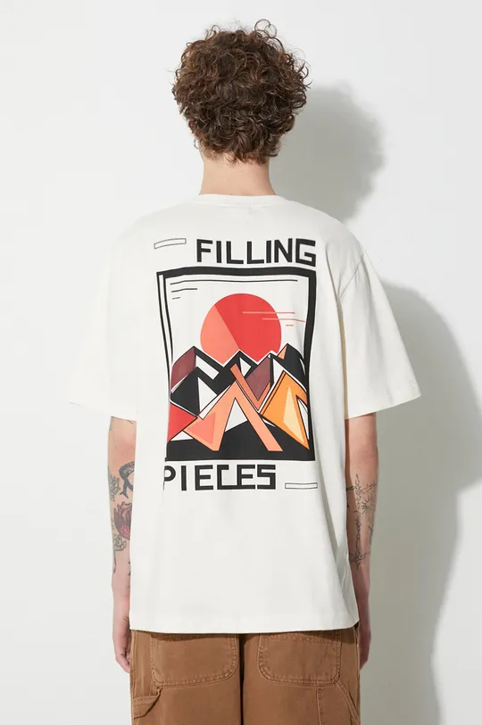 beżowy Filling Pieces t-shirt bawełniany Sunset Męski