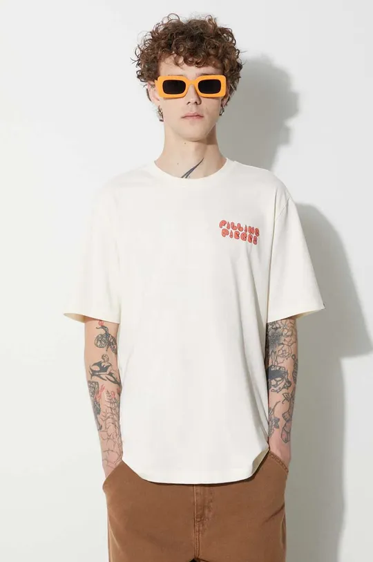 beige Filling Pieces t-shirt in cotone