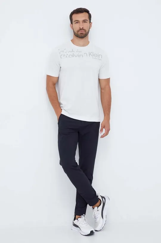 Majica kratkih rukava za trening Calvin Klein Performance bež