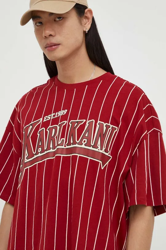 κόκκινο Βαμβακερό μπλουζάκι Karl Kani