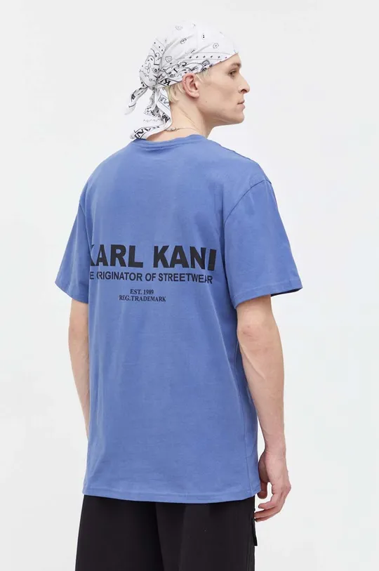 Karl Kani t-shirt bawełniany nadruk niebieski 6069028