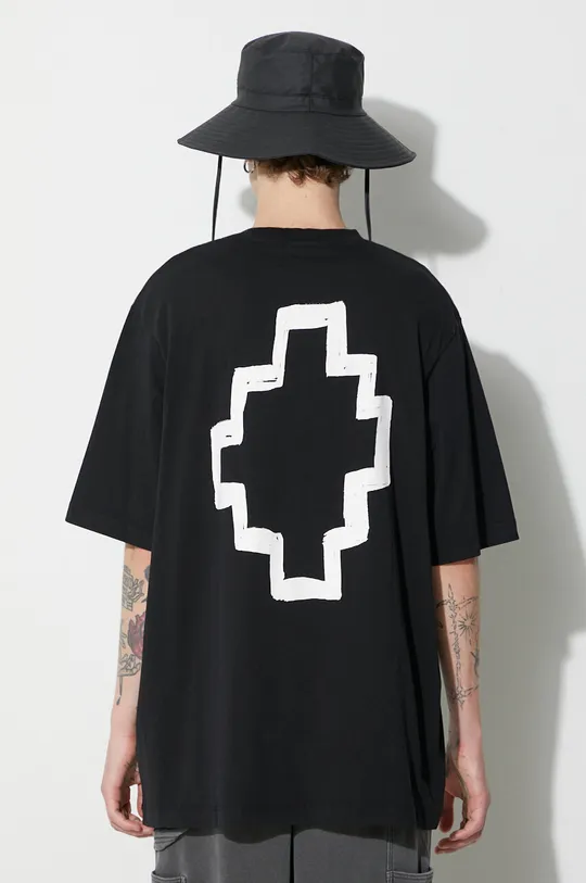 czarny Marcelo Burlon t-shirt bawełniany Tempera Cross Męski
