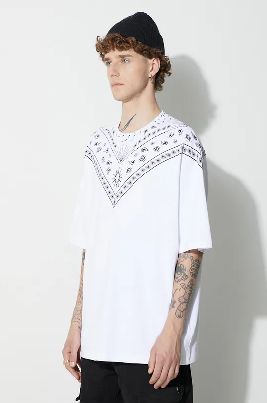 λευκό Βαμβακερό μπλουζάκι Marcelo Burlon Bandana Ανδρικά