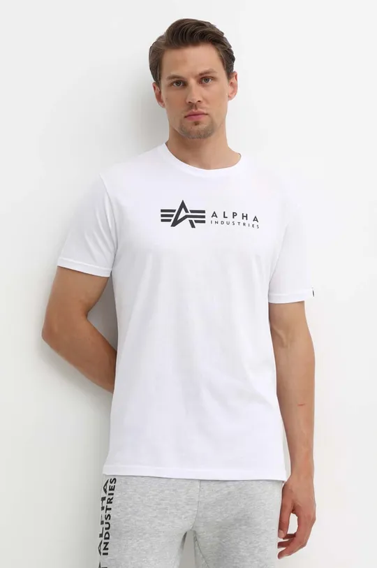 белый Хлопковая футболка Alpha Industries Alpha Label T 2 Pack