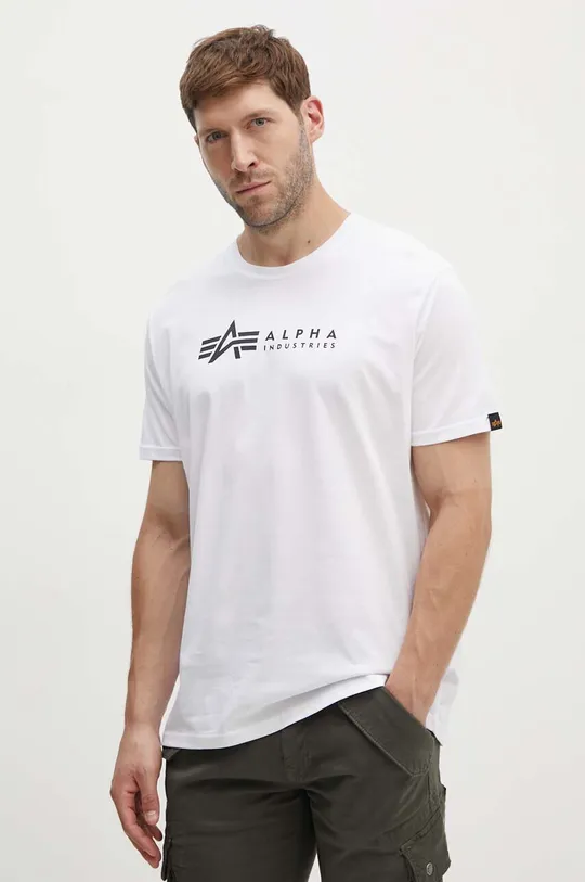 bela Bombažna kratka majica Alpha Industries 2-pack Moški