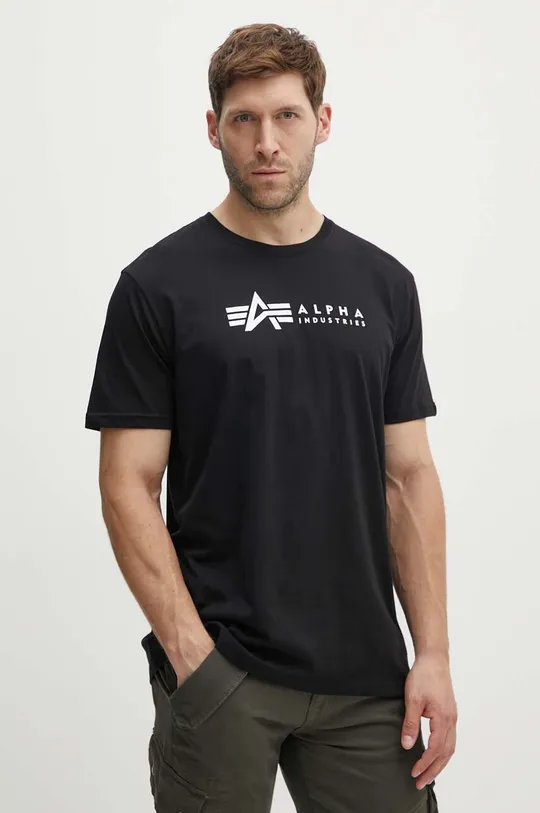 Βαμβακερό μπλουζάκι Alpha Industries 2-pack λευκό