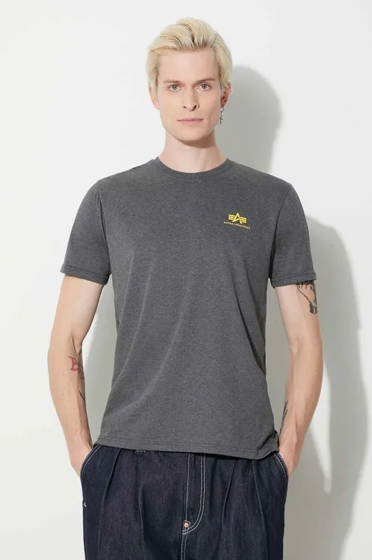 gray Alpha Industries t-shirt Basic T Small Logo Men’s