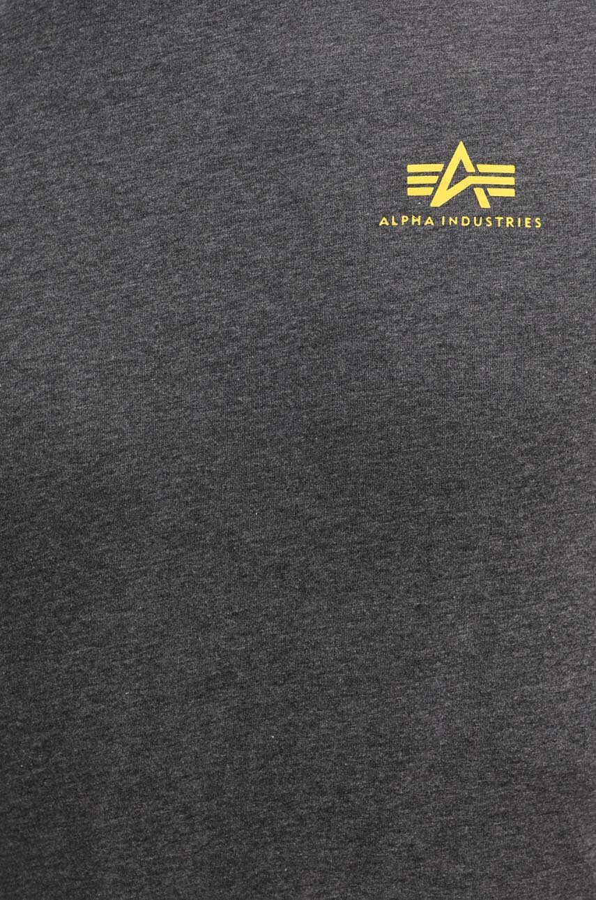 Alpha Industries Basic T-Shirt Herren – Regular Fit, Combed Cotton, Kleines Logo