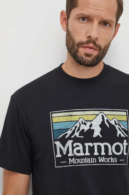 μαύρο Αθλητικό μπλουζάκι Marmot MMW Gradient Ανδρικά