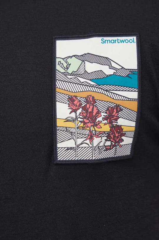 чорний Спортивна футболка Smartwool Mountain Patch Graphic