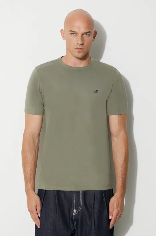 зелен Памучна тениска C.P. Company 30/1 JERSEY GOGGLE PRINT T-SHIRT Чоловічий