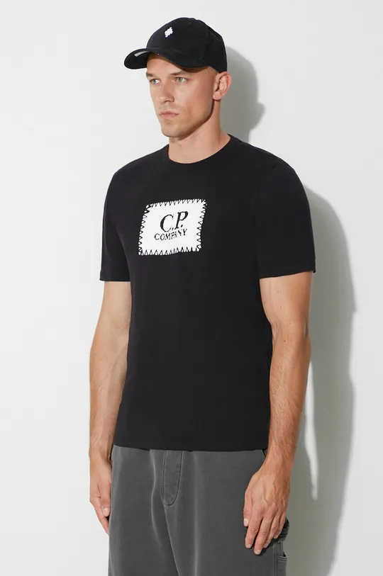črna Bombažna kratka majica C.P. Company