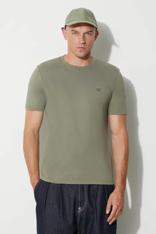 green C.P. Company cotton t-shirt 30/1 JERSEY SMALL LOGO T-SHIRT